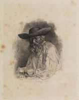 KG 14179
<br/>
Een zittende oude man met hoed
<br/>
<em>Jacques, Charles (1813 - 1894)</em>